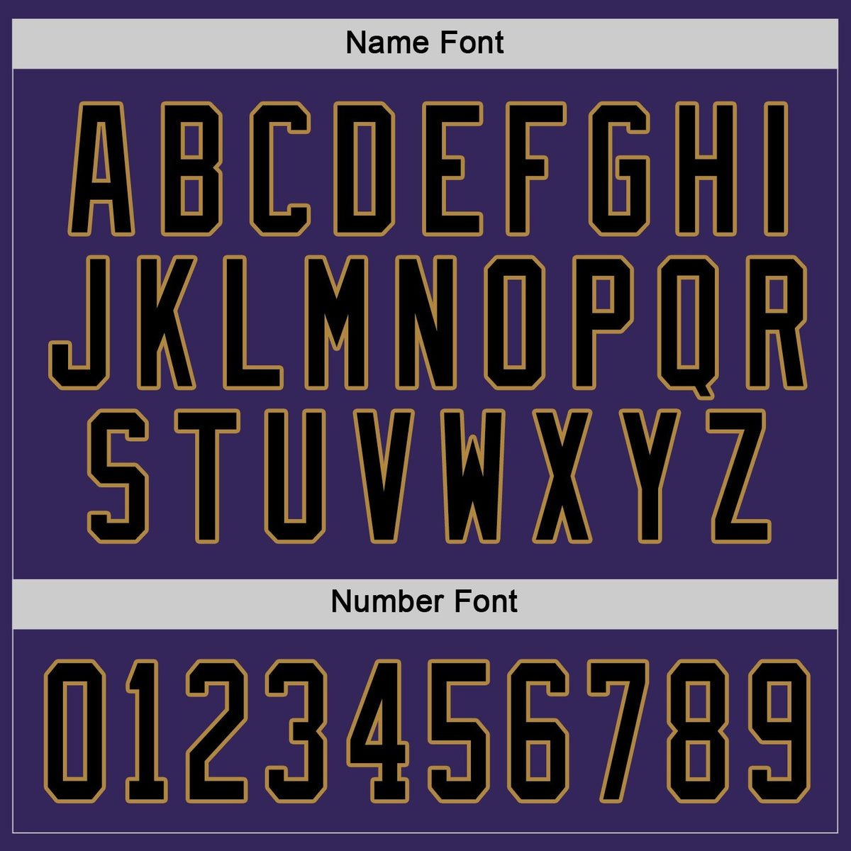 Custom Purple Black-Old Gold Hockey Jersey photo 3