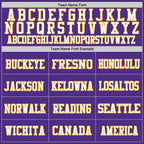 Custom Purple Gold-White Mesh Authentic Football Jersey photo 2