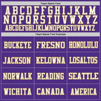 Custom Purple Old Gold-White Mesh Authentic Football Jersey photo 2