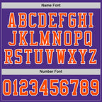 Custom Purple Orange-White Mesh Authentic Football Jersey photo 3