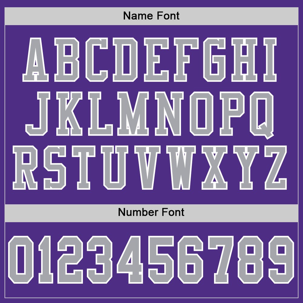 Custom Purple Gray-White Mesh Authentic Football Jersey photo 3