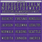 Custom Purple Black-Gray Mesh Authentic Football Jersey photo 2