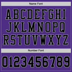Custom Purple Black-Gray Mesh Authentic Football Jersey photo 3
