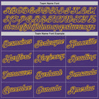 Custom Purple Purple-Gold Performance T-Shirt photo 2