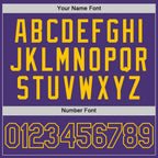Custom Purple Purple-Gold Performance T-Shirt photo 3