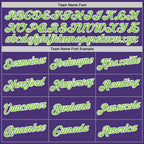 Custom Purple Neon Green-White Performance T-Shirt photo 2