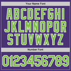 Custom Purple Neon Green-White Performance T-Shirt photo 3