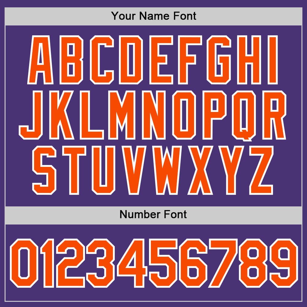 Custom Purple Orange-White Performance T-Shirt photo 3