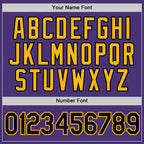 Custom Purple Black-Gold Performance T-Shirt photo 4