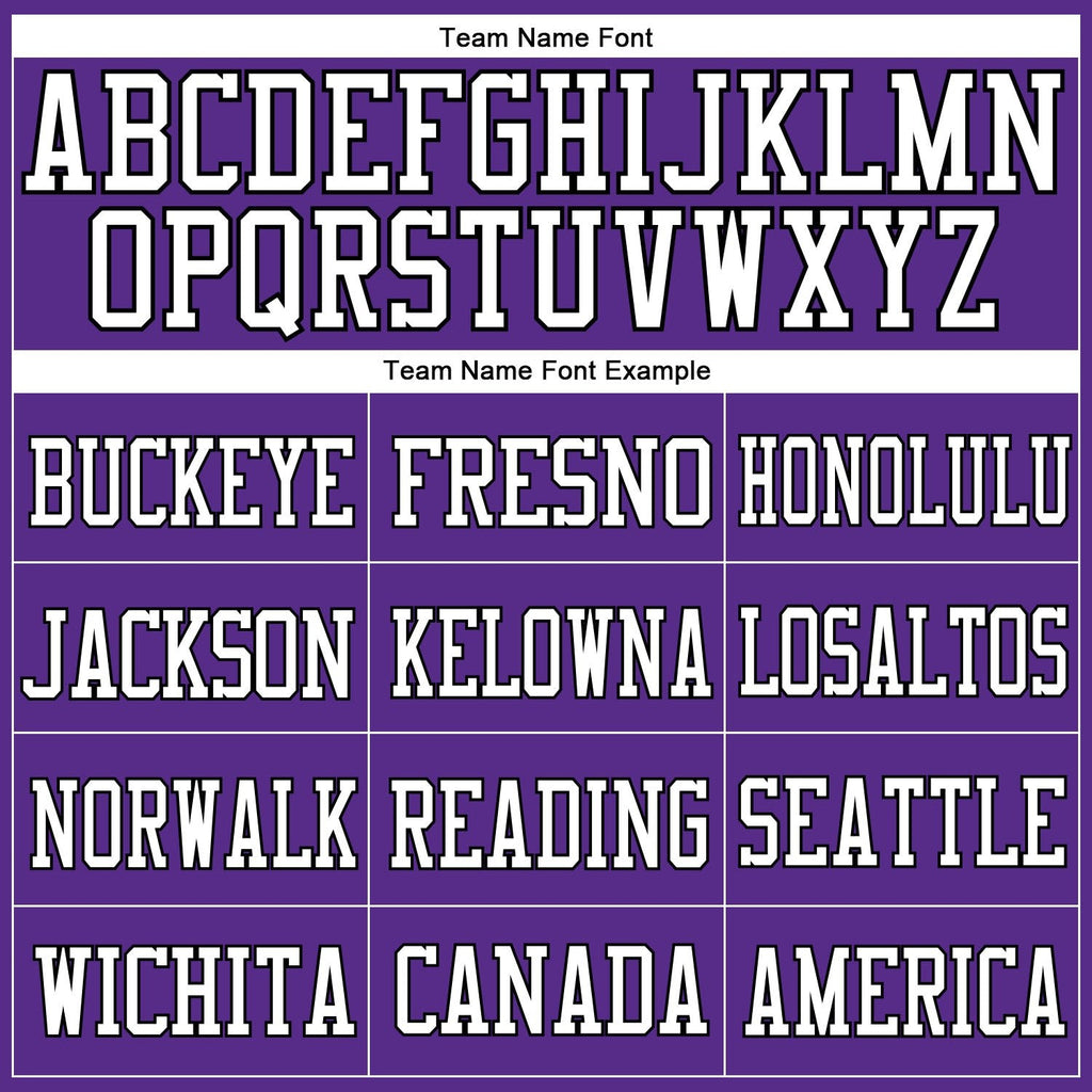 Custom Purple Black-White Mesh Authentic Football Jersey photo 2