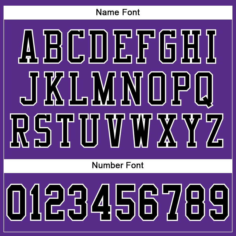Custom Purple Black-White Mesh Authentic Football Jersey photo 3