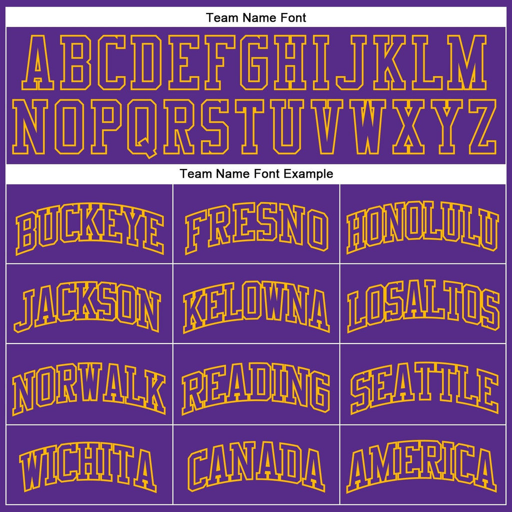 Custom Purple Purple-Gold Authentic Throwback Basketball Jersey photo 2