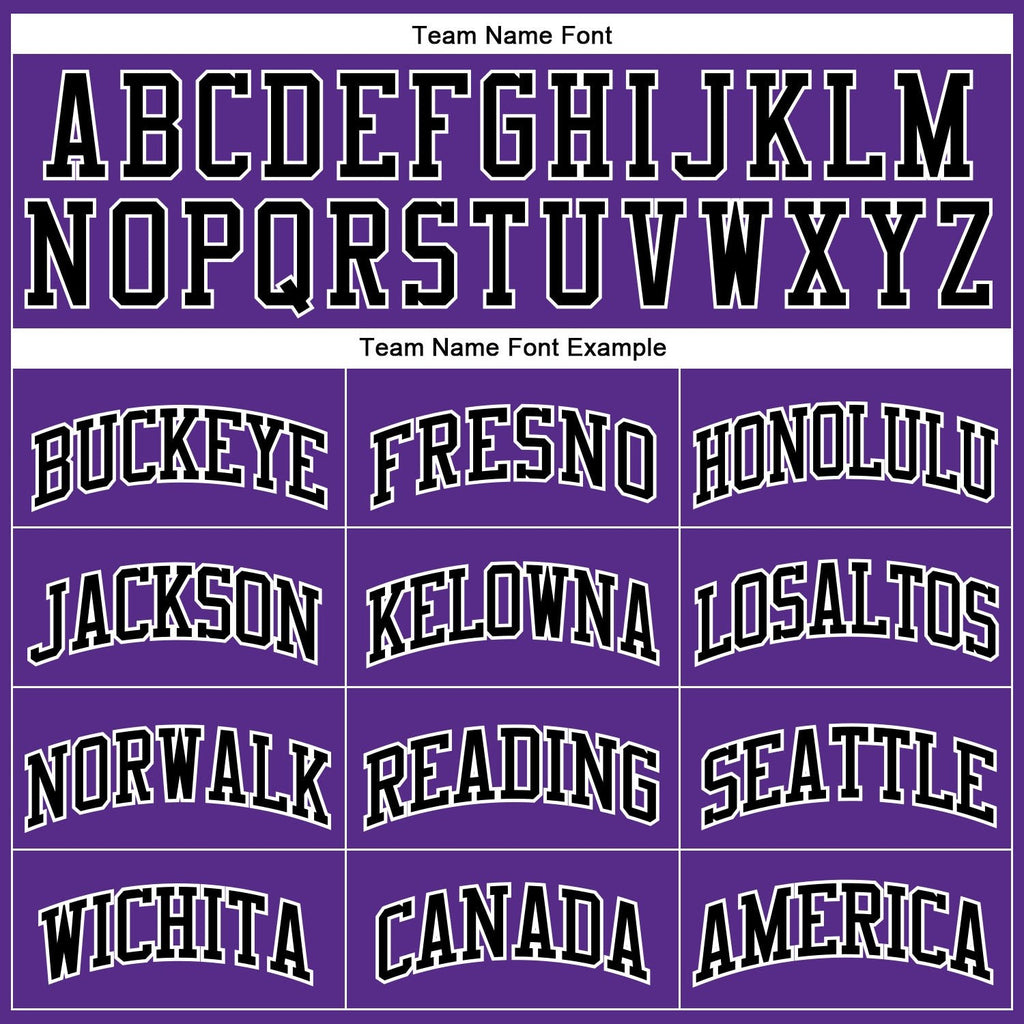 Custom Purple Black-White Authentic Throwback Basketball Jersey photo 3
