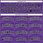 Custom Purple Black-White Authentic Throwback Basketball Jersey photo 3
