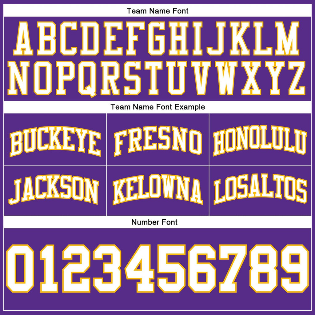 Custom Purple White-Gold Authentic Throwback Basketball Shorts photo 2