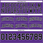 Custom Purple Black-White Authentic Throwback Basketball Shorts photo 2
