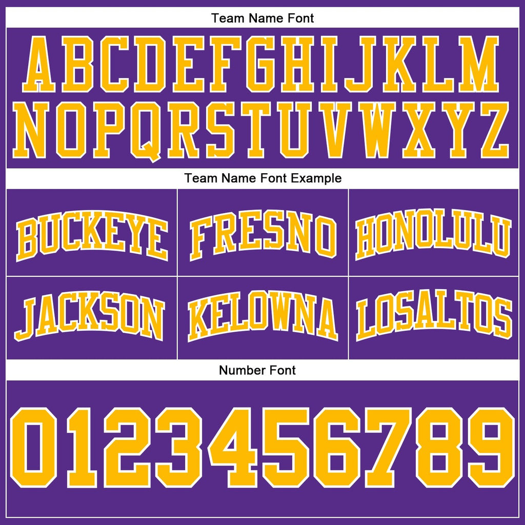 Custom Purple Gold-White Authentic Throwback Basketball Shorts photo 2