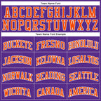 Custom Purple Orange-White Authentic Throwback Basketball Jersey photo 2