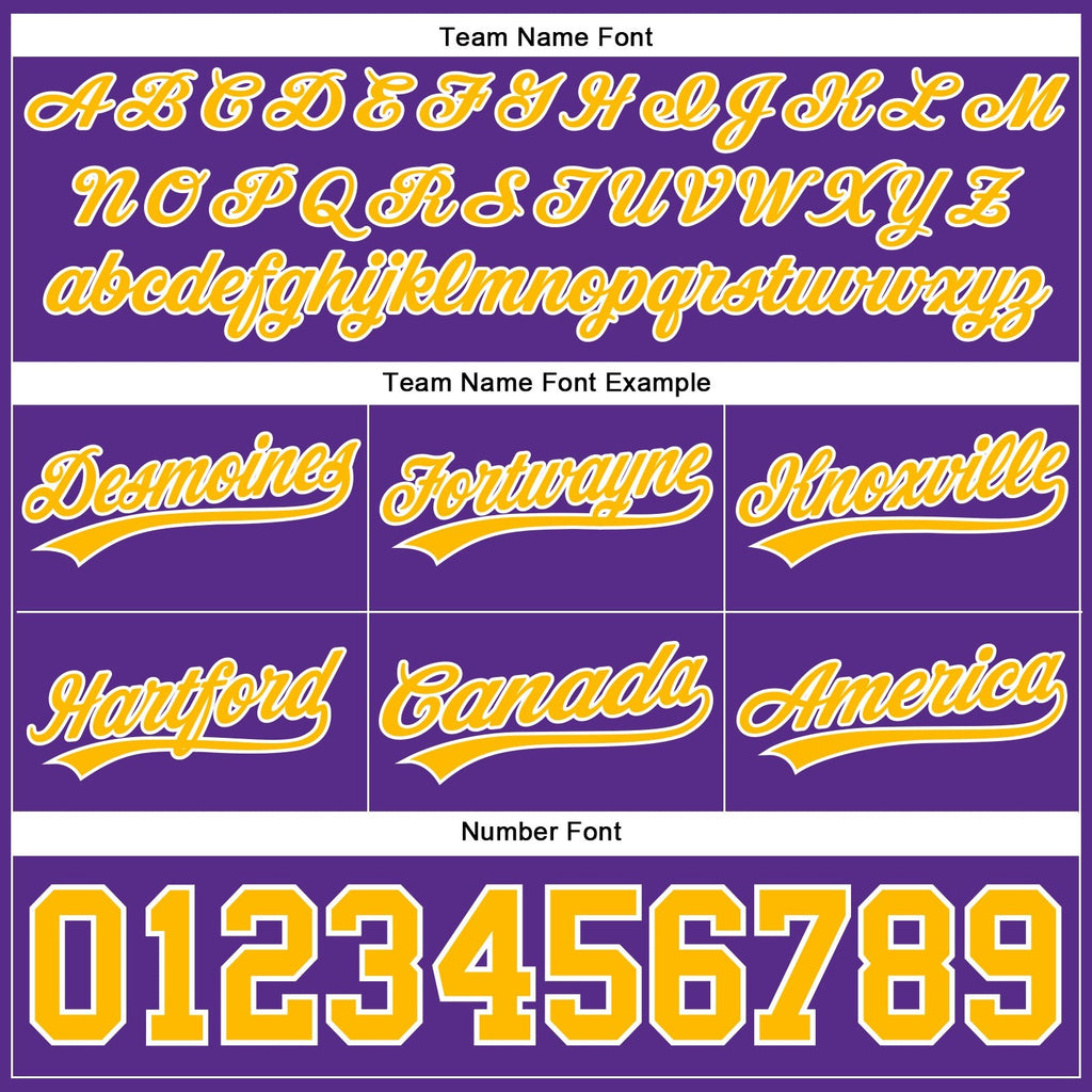 Custom Purple Gold-White Authentic Throwback Basketball Shorts photo 2