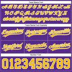 Custom Purple Gold-White Authentic Throwback Basketball Shorts photo 2