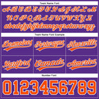 Custom Purple Orange-White Authentic Throwback Basketball Shorts photo 2