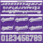 Custom Purple Gray-White Authentic Throwback Basketball Shorts photo 2