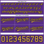 Custom Purple Old Gold-Black Authentic Throwback Basketball Shorts photo 2