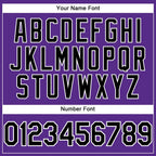 Custom Purple Black-White Performance T-Shirt photo 3
