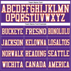 Custom Purple White-Orange Mesh Authentic Football Jersey photo 2