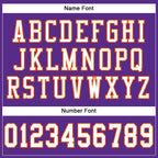 Custom Purple White-Orange Mesh Authentic Football Jersey photo 3