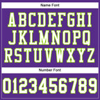 Custom Purple White-Neon Green Mesh Authentic Football Jersey photo 4