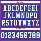 Custom Purple White-Powder Blue Mesh Authentic Football Jersey photo 3