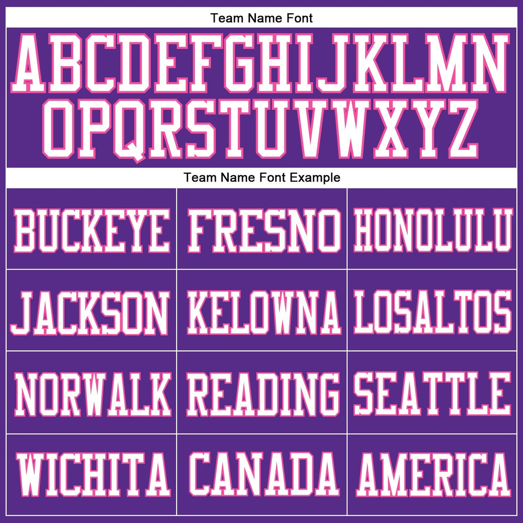 Custom Purple White-Pink Mesh Authentic Football Jersey photo 2