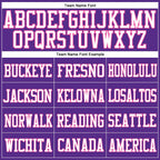 Custom Purple White-Pink Mesh Authentic Football Jersey photo 2