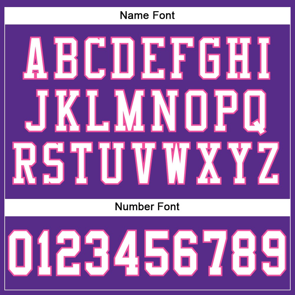Custom Purple White-Pink Mesh Authentic Football Jersey photo 3