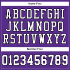 Custom Purple White-Black Mesh Authentic Football Jersey photo 3