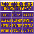 Custom Purple Gold-Black Mesh Authentic Football Jersey photo 2