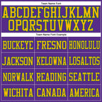 Custom Purple Gold-Kelly Green Mesh Authentic Football Jersey photo 3