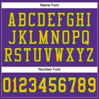 Custom Purple Gold-Kelly Green Mesh Authentic Football Jersey photo 4