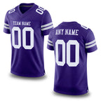 Custom Purple White Mesh Authentic Football Jersey