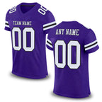 Custom Purple White-Black Mesh Authentic Football Jersey