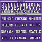 Custom Purple White-Black Mesh Authentic Football Jersey photo 2