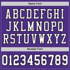Custom Purple White-Black Mesh Authentic Football Jersey photo 3