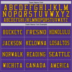 Custom Purple Gold-Black Mesh Authentic Football Jersey photo 2