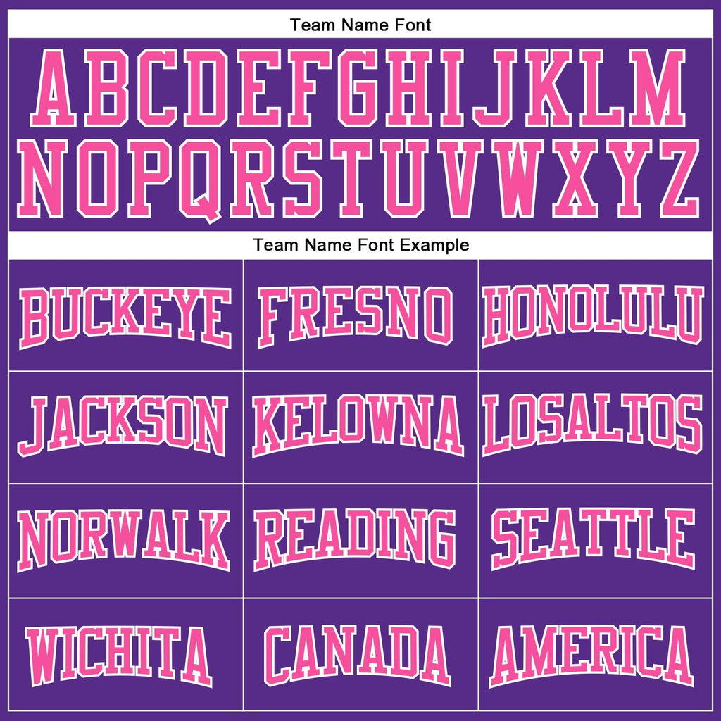 Custom Purple Pink-White Authentic Football Jersey photo 3