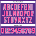 Custom Purple Pink-White Authentic Football Jersey photo 4