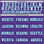 Custom Purple Teal-White Mesh Authentic Throwback Football Jersey photo 2