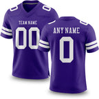 Custom Purple White Authentic Football Jersey