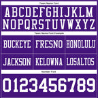 Custom Purple White Authentic Football Jersey photo 4