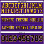 Custom Purple Black-Gold Authentic Football Jersey photo 4